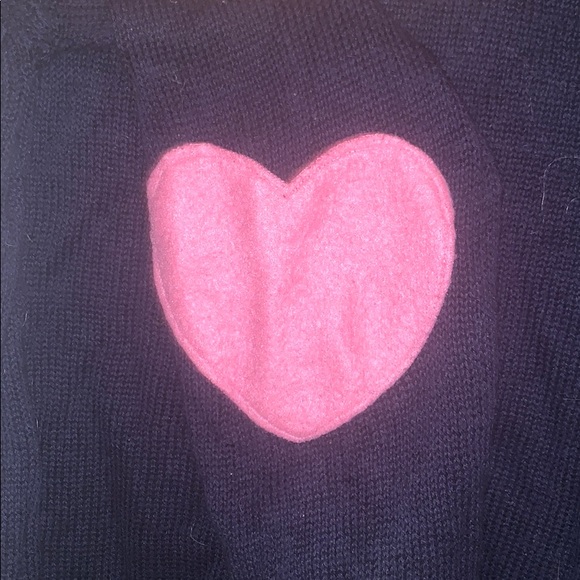Navy Blue Heart Sleeved Sweater - Picture 3 of 3